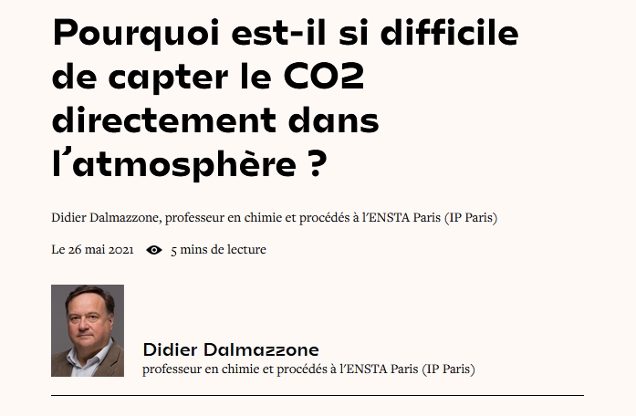 Capter le CO2 dans l'atmosphère