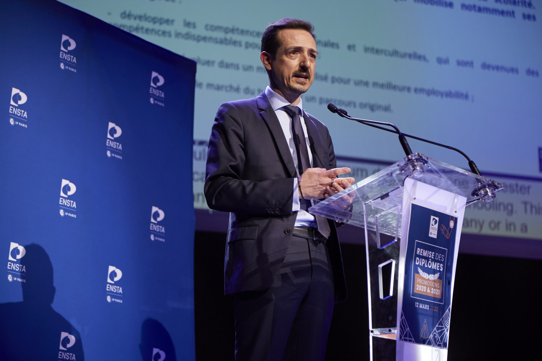 Sébastien Reymond, directeur des relations internationales d'ENSTA Paris. Crédit : Frédéric Haury