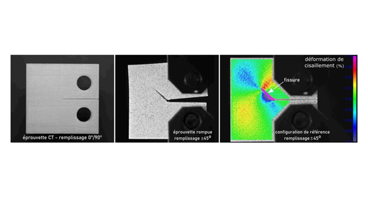 Expérience de fissuration suivie par corrélation d’images numériques