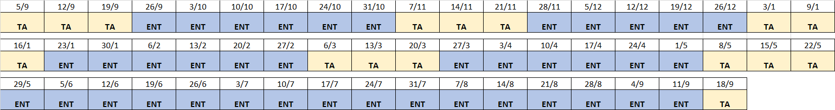rythme alternance 2022-23