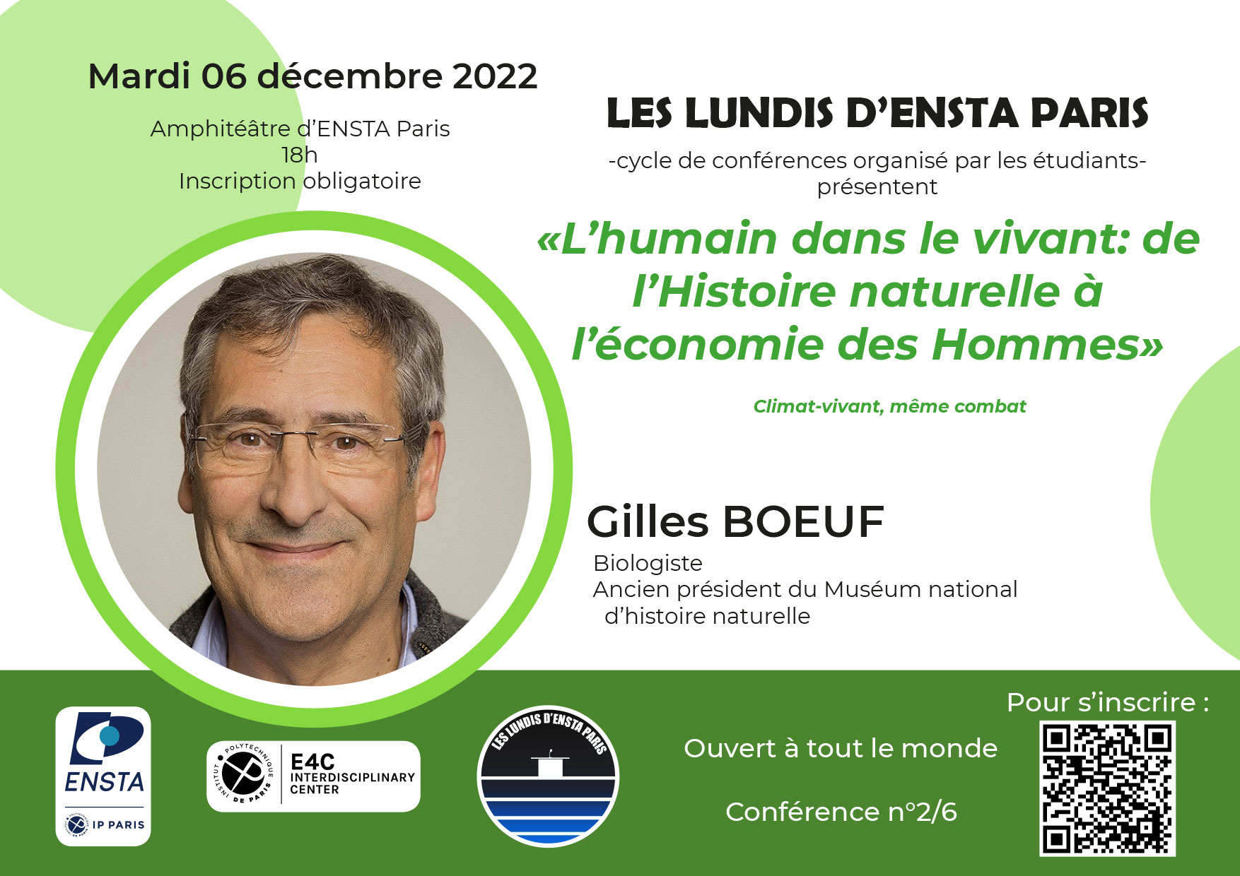 Conférence Gilles Boeuf Les LUNDIS