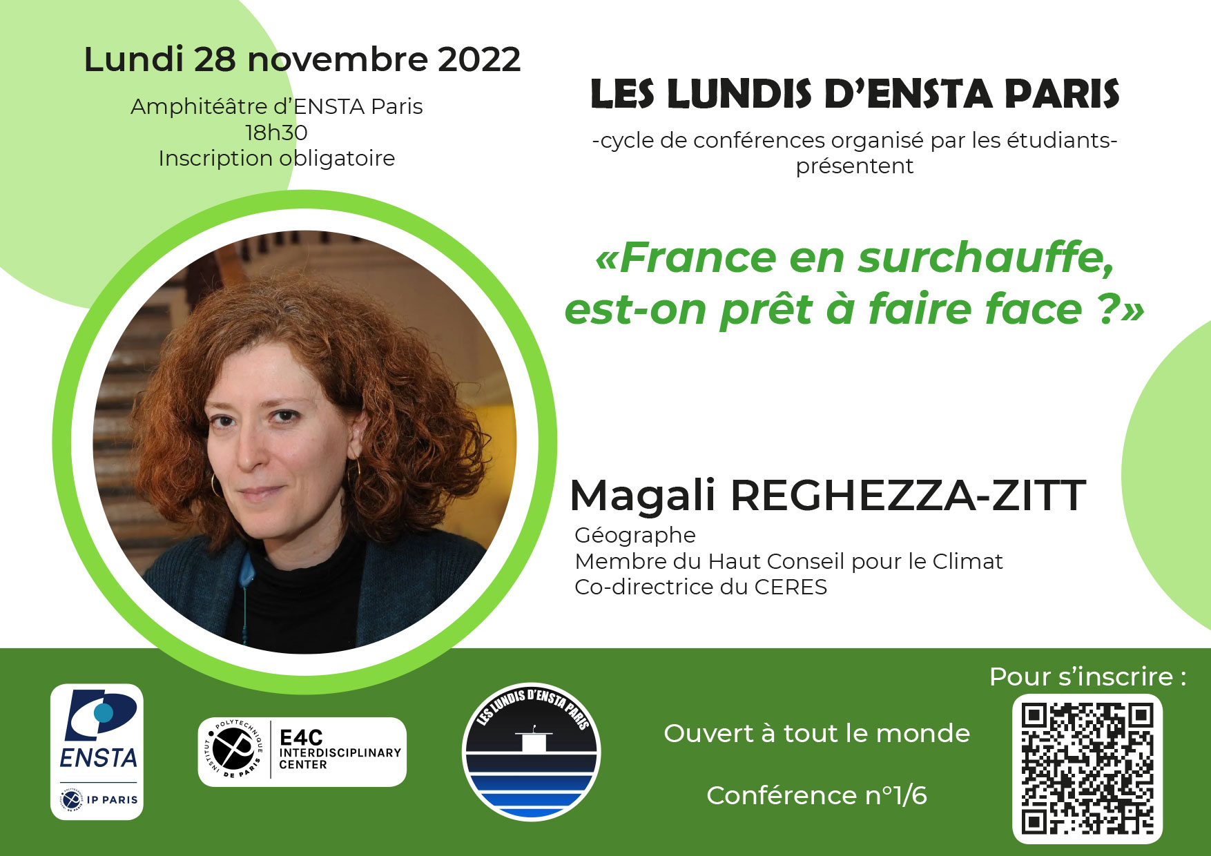 Conférence LUNDIS d'ENSTA Paris avec Magali Reghezza-Zitt