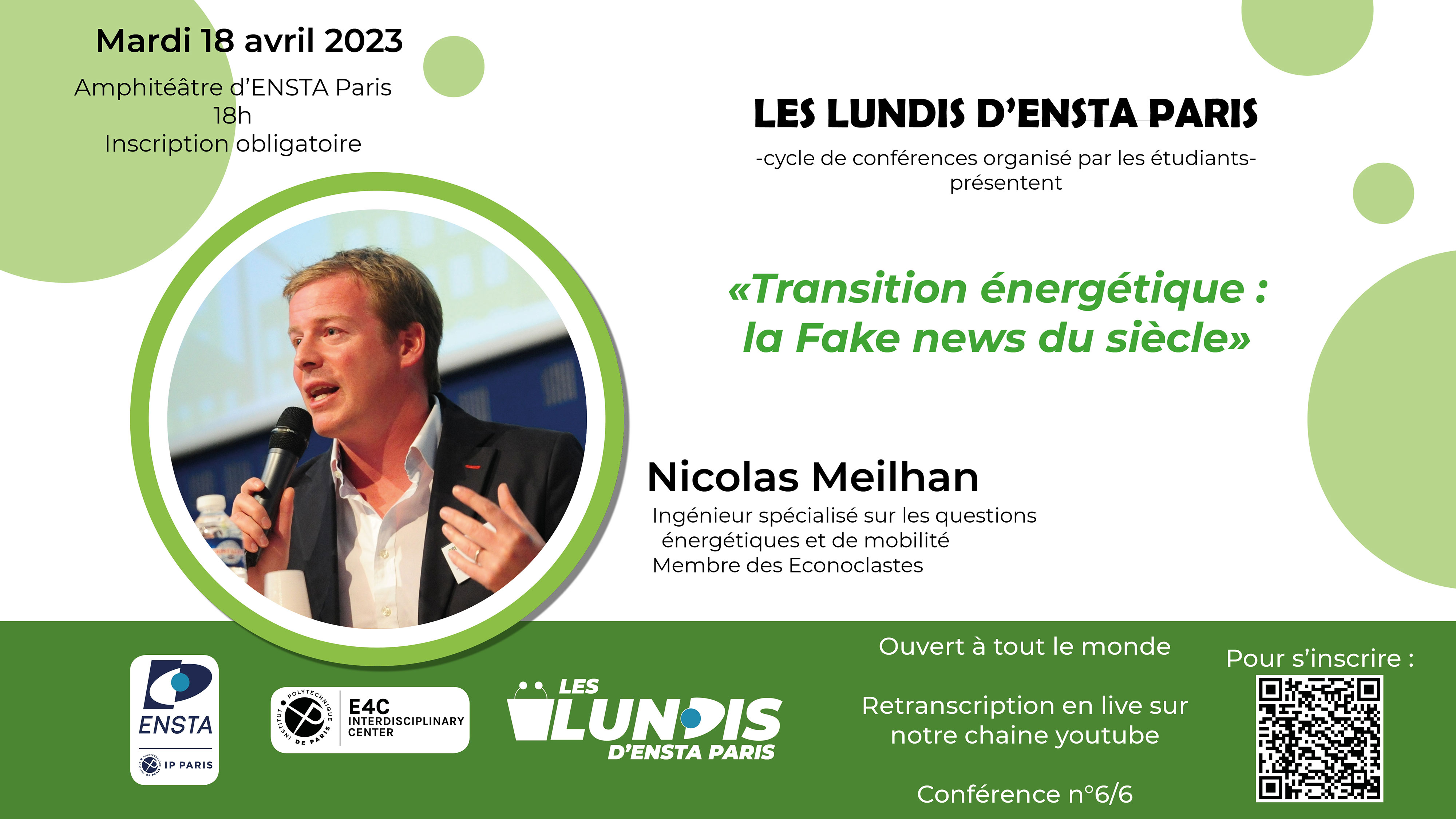 Les Lundis d'ENSTA Paris accueillent Nicolas Meilhan