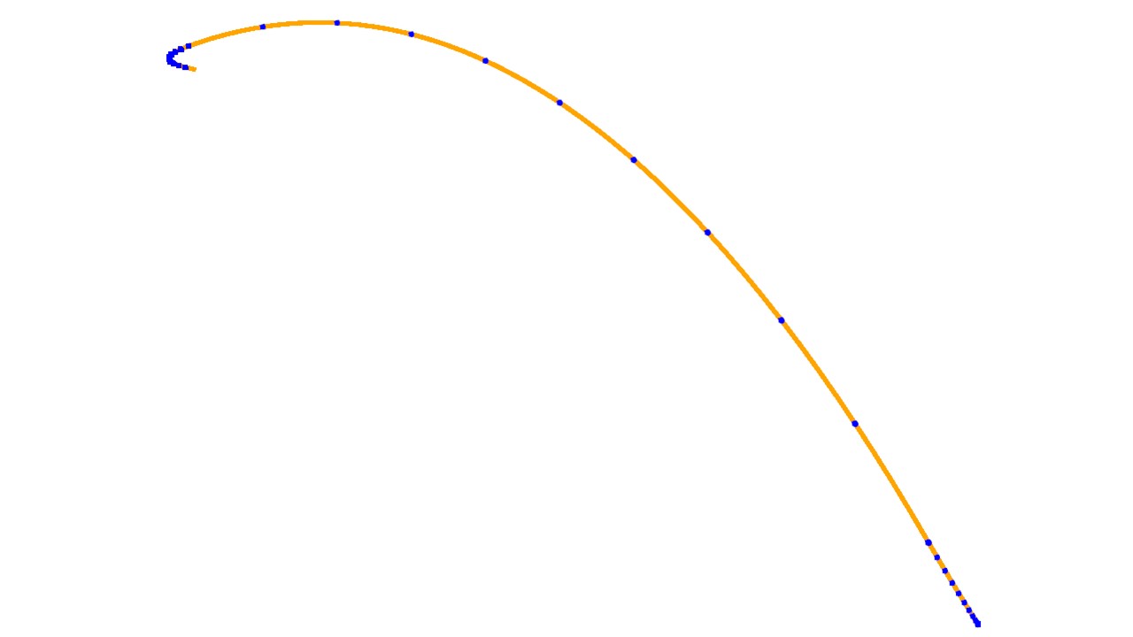 Trajectoire de retour de 1er étage affinée