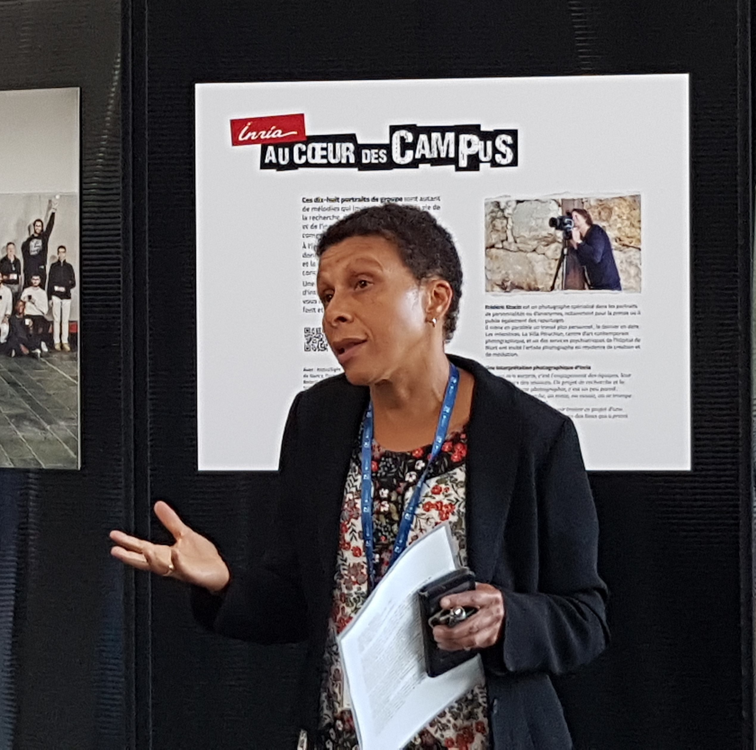 Élisabeth Crépon directrice générale ENSTA Paris lors du vernissage de l'exposition Inria au coeur des campus 