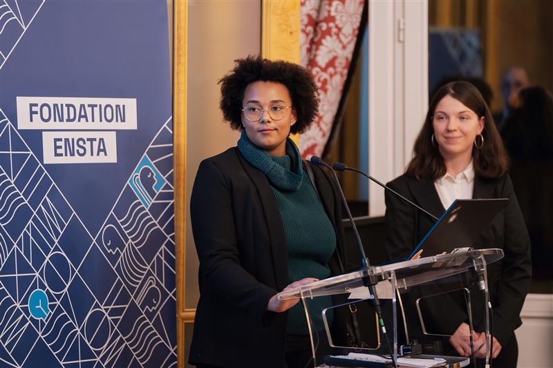 Julie Aubry et Morgane Ferrière lors de la soirée de lancement de la Fondation ENSTA Paris
