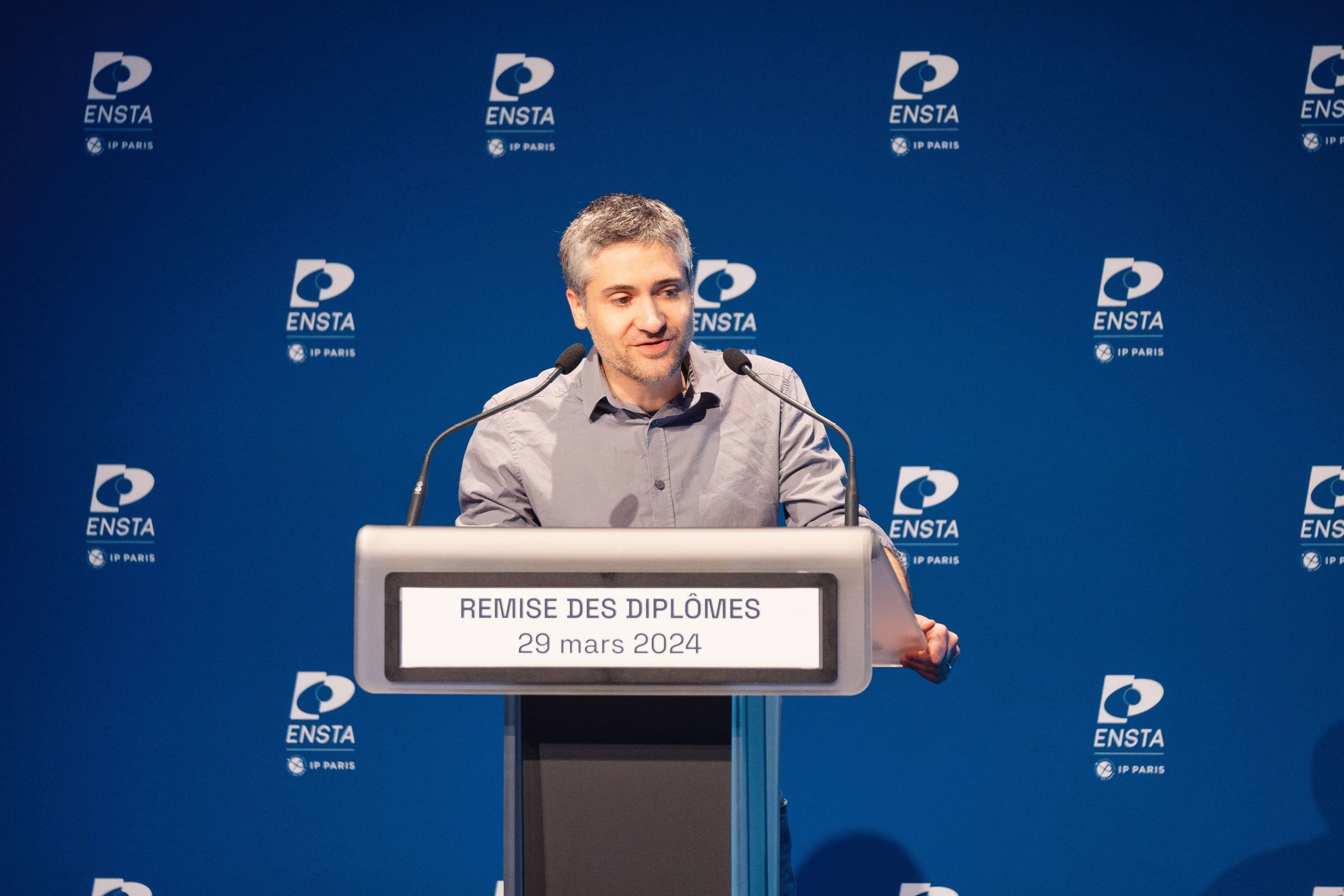 Andrea Simonetto lors de la remise des diplômes ENSTA Paris 2024