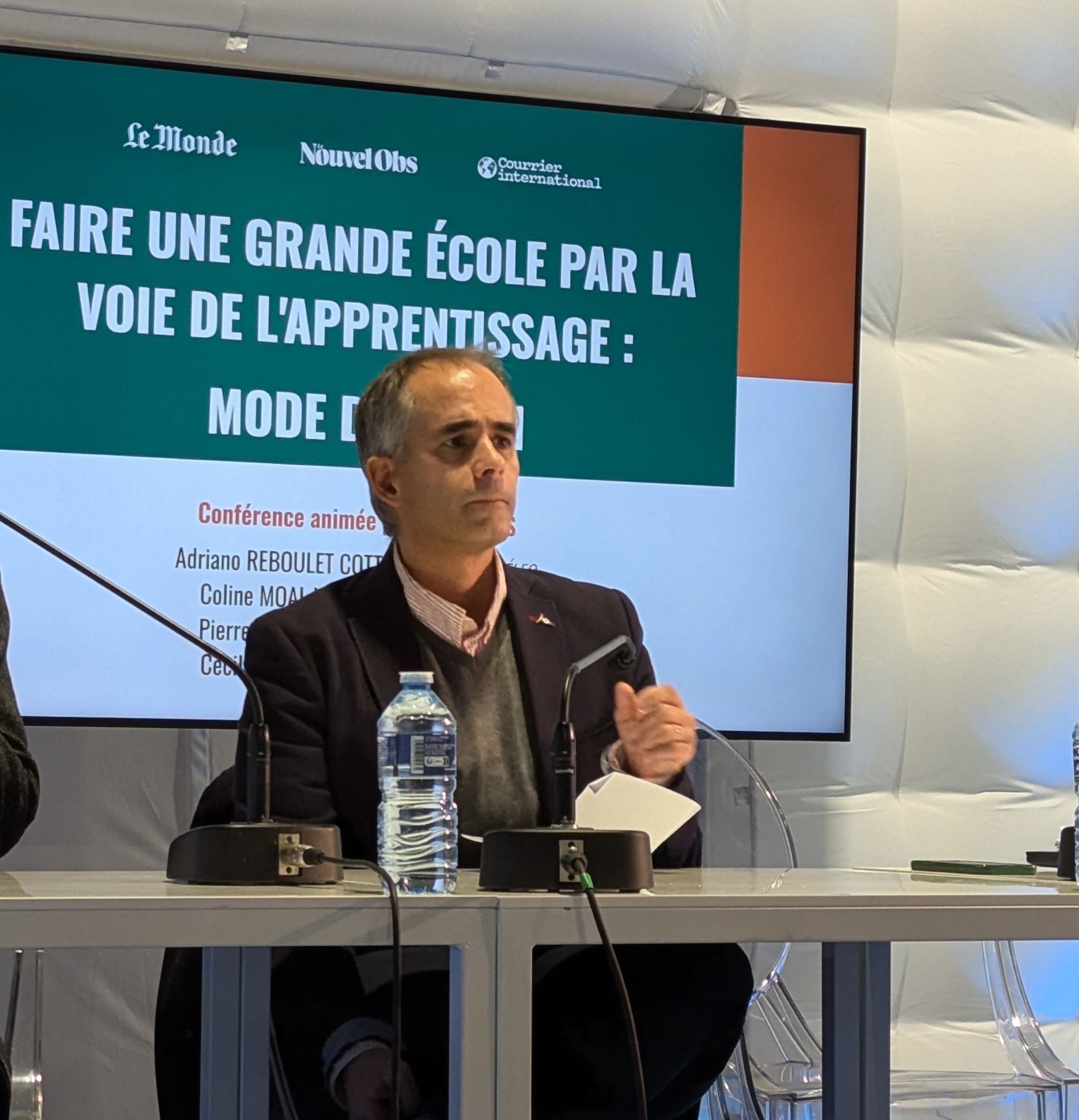 Pierre-Jean Cottalorda pendant la table ronde sur le cycle ingénieur par apprentissage