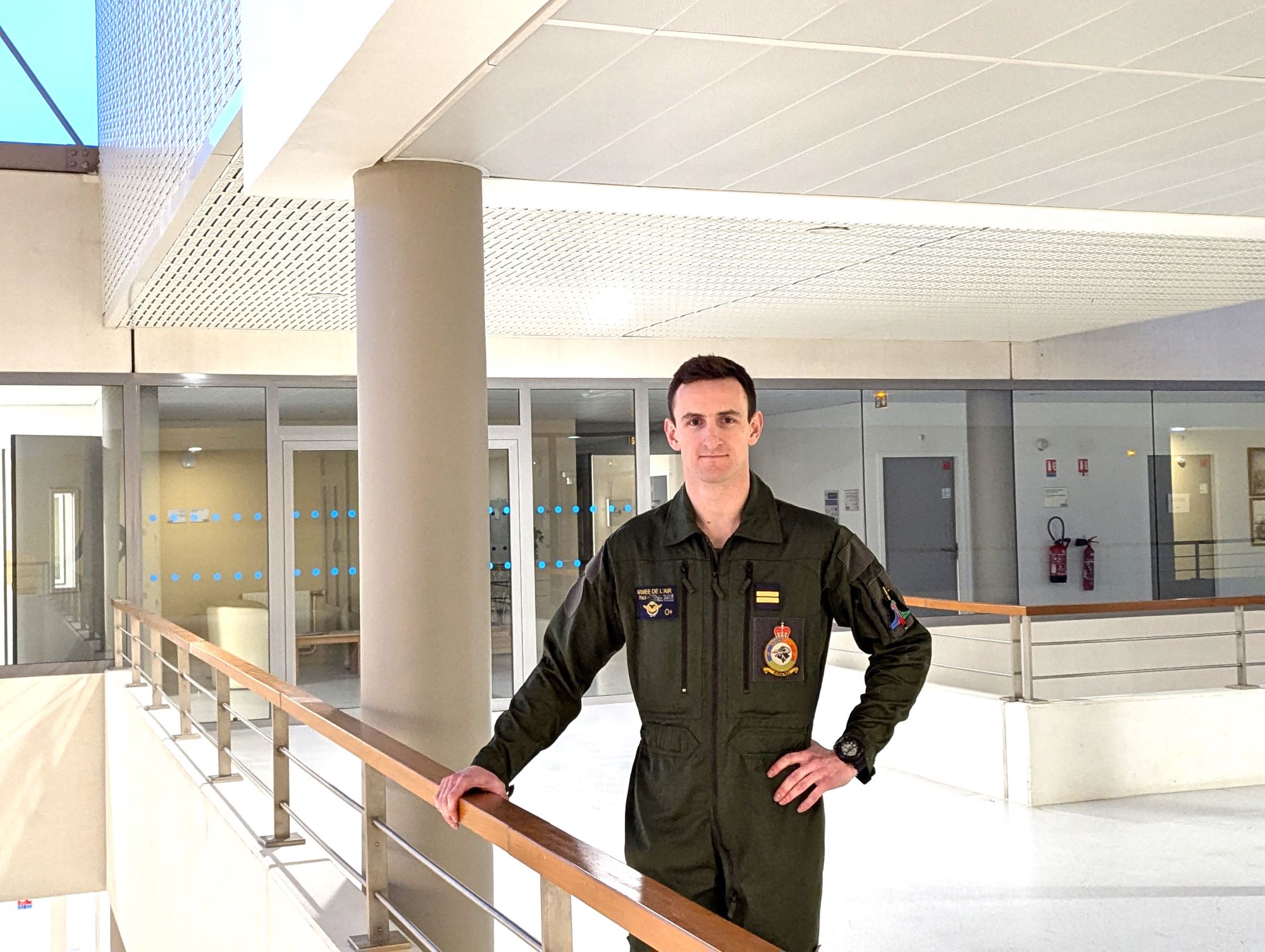 Le Lieutenant Paul sur la Coursive du campus Paris-Saclay de l'ENSTA