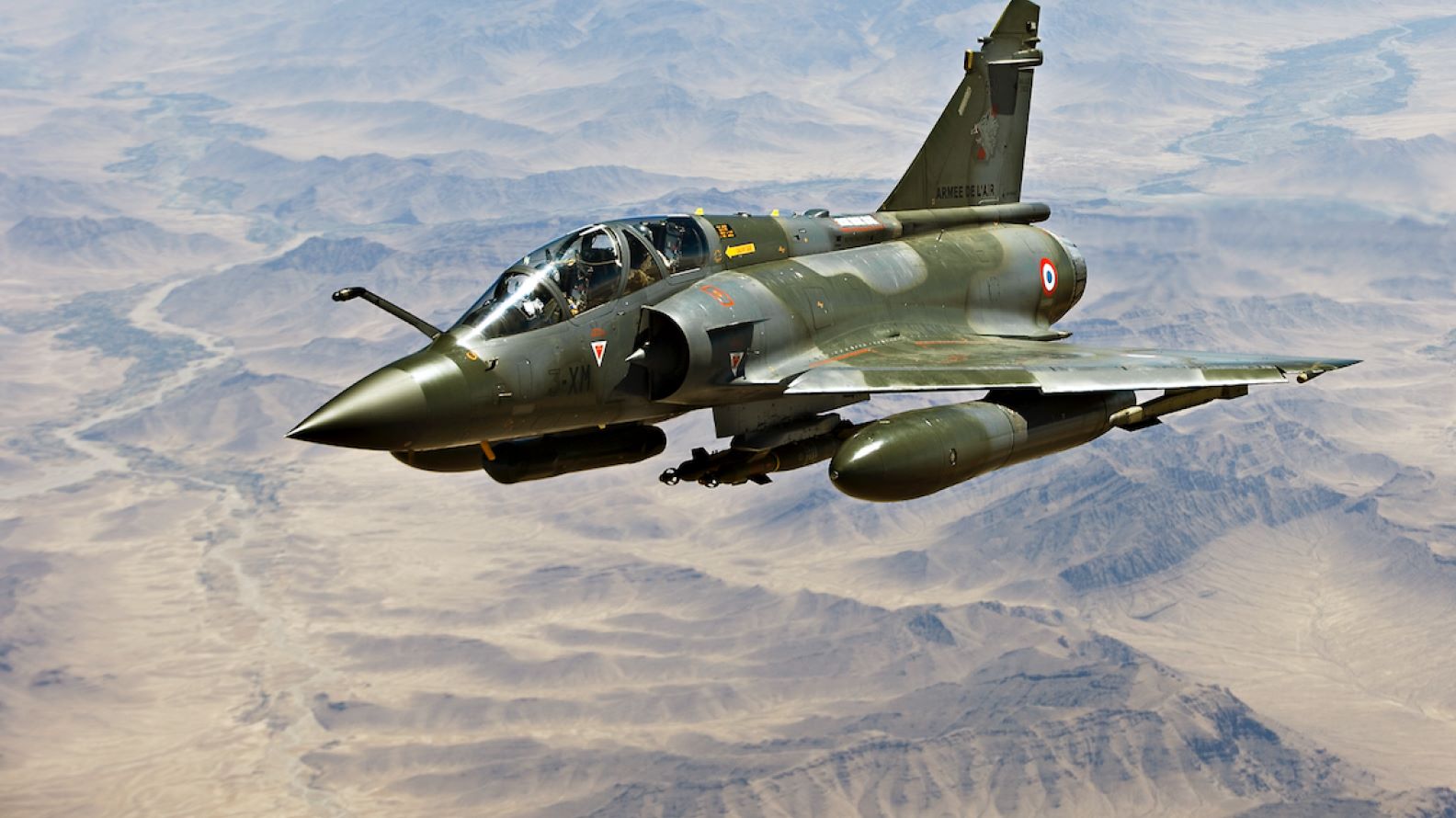 Un mirage 2000 D tel que pilote aujourd'hui le Lieutenant Paul 
